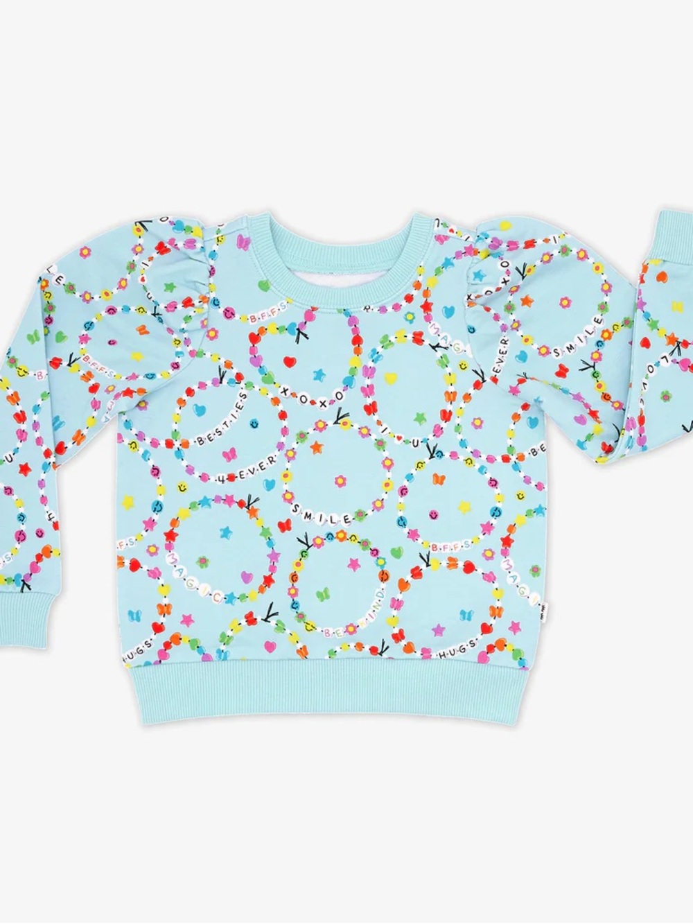 Little Sleepies friends forever puff sleeve crewneck (18-24 mo)